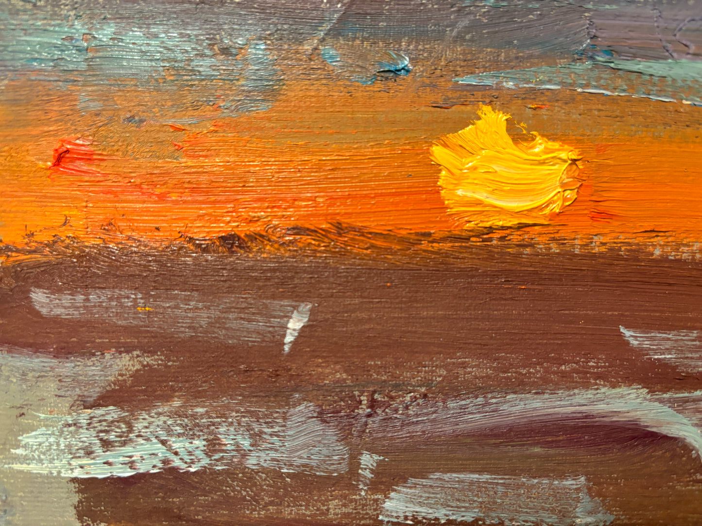 Orange Immersion. Triptych