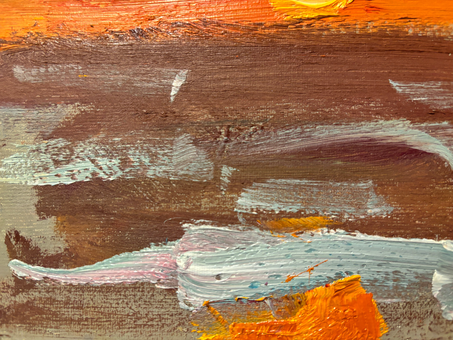 Orange Immersion. Triptych