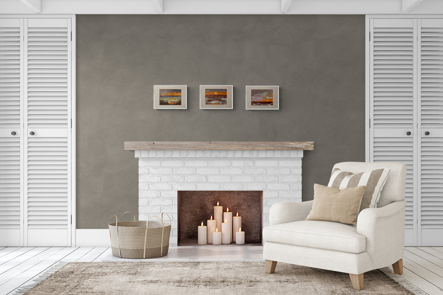 Orange Immersion. Triptych